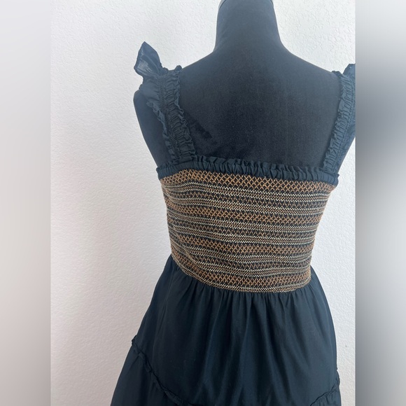 J. Crew Ruffle Sleeve Smocked Sun Embroidered Mini Dress Size Small - Picture 6 of 11